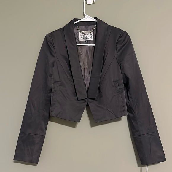 Blanc Nor Cropped Blazer Pewter S - Picture 1 of 13